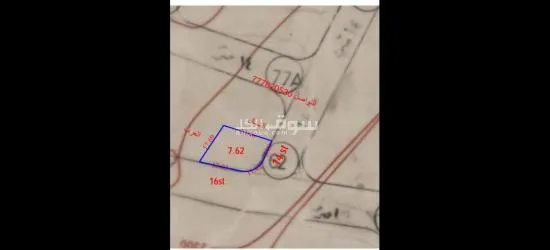 ارض ركنية شارعين ١٦ و١٤ واجهه عدني وشرقي مساحه ٧.٦٢